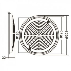 К Решетка за подов сифон – кръгла – модел EM2830 | Emaux